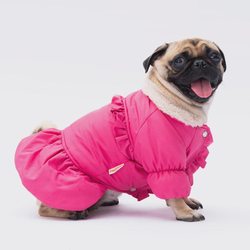Fuchsia Dog Raincoat: Waterproof Pet Jacket with Hood