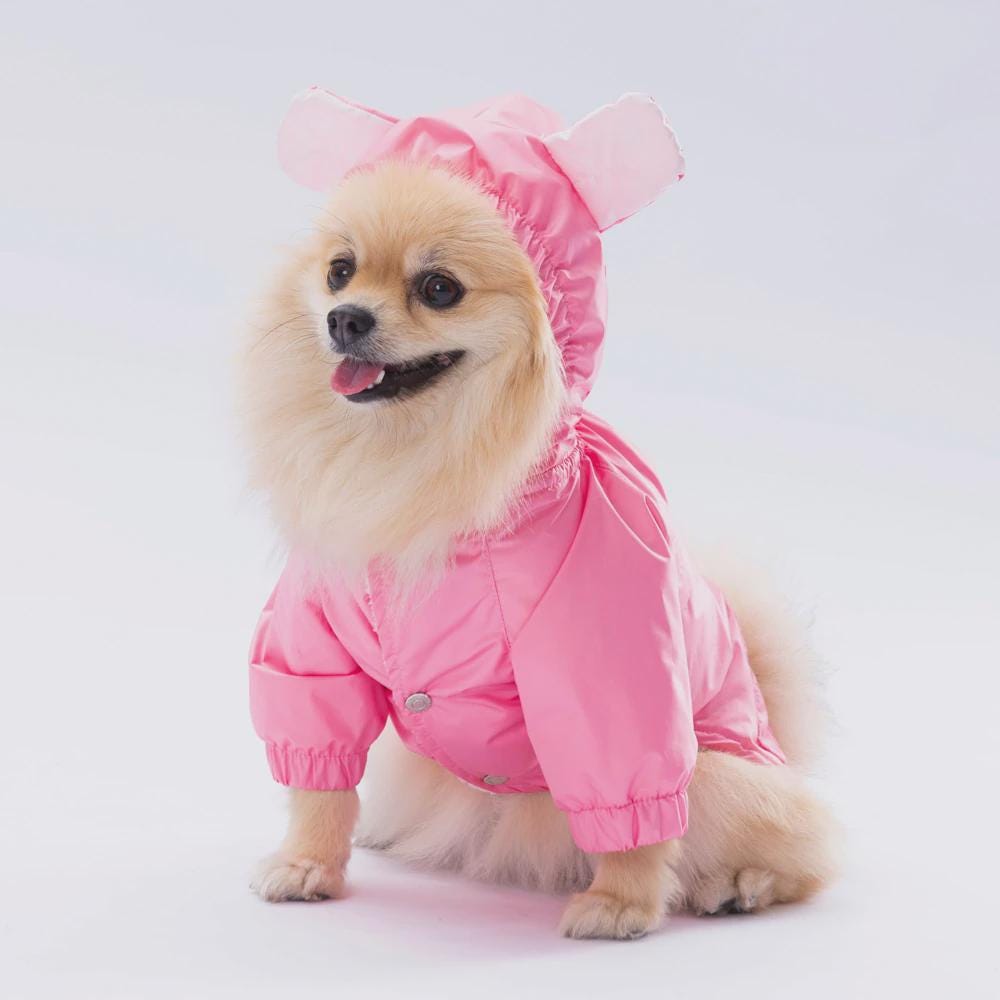 Pink Dog Raincoat: Waterproof Puppy Jacket for Small Dogs