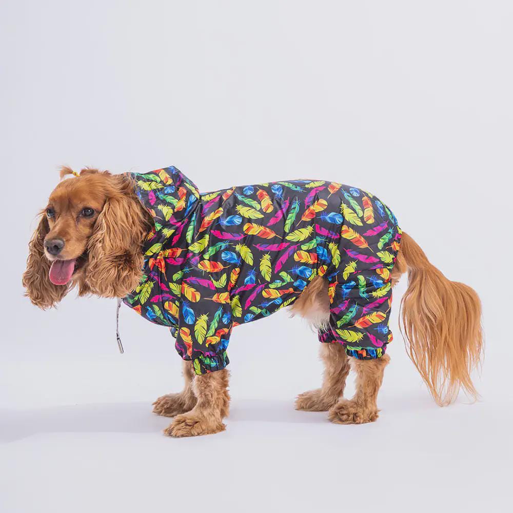 Reflective Dog Raincoat with Hood: Waterproof Lightweight Pet Jacket