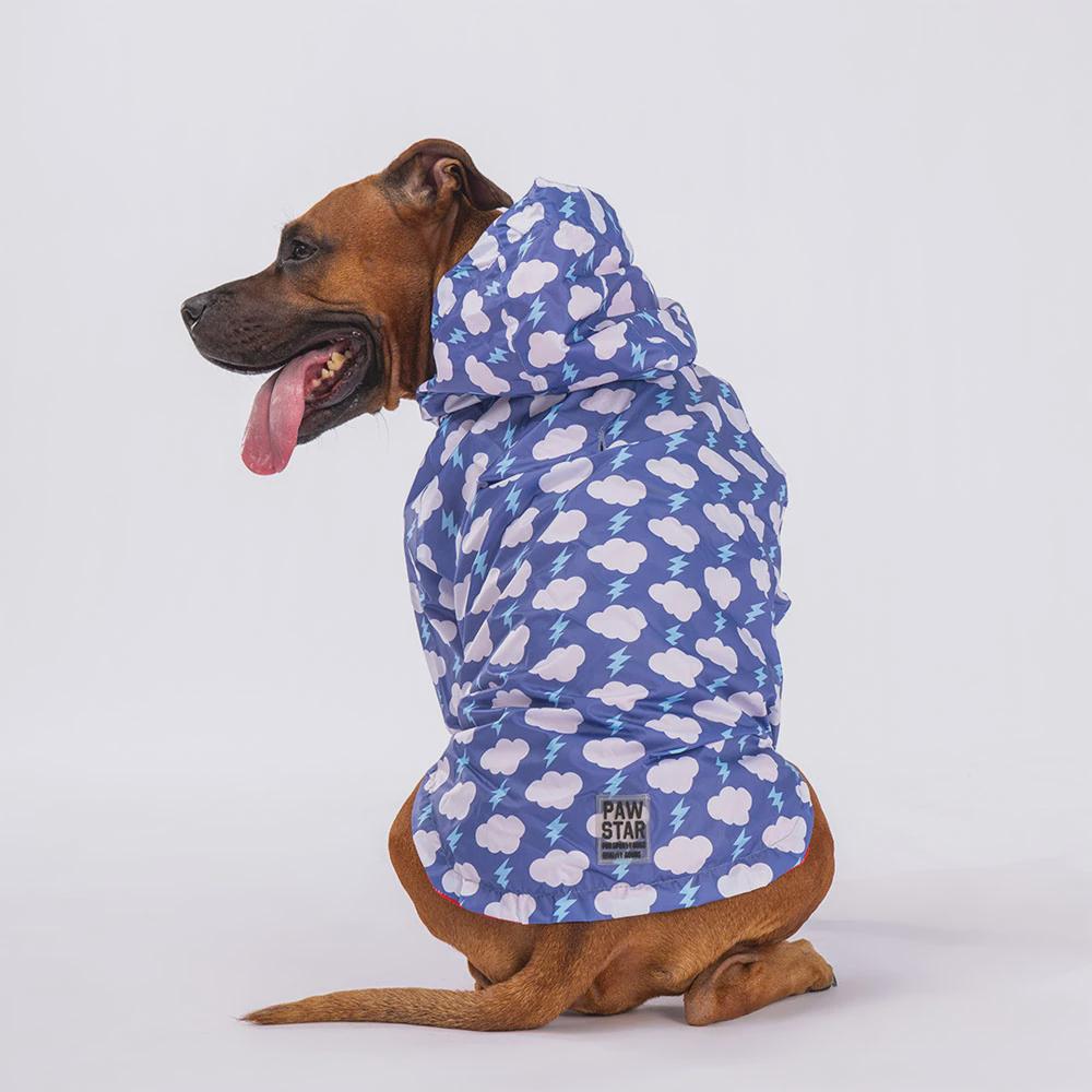 Tonitruum Model Mesh Dog Raincoat with Waterproof Lightweight Fabric, Breathable Design, Reflective Safety Details and Adjustable Fit