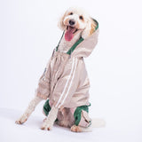 Beige - Green BiColar Large Breed Raincoat