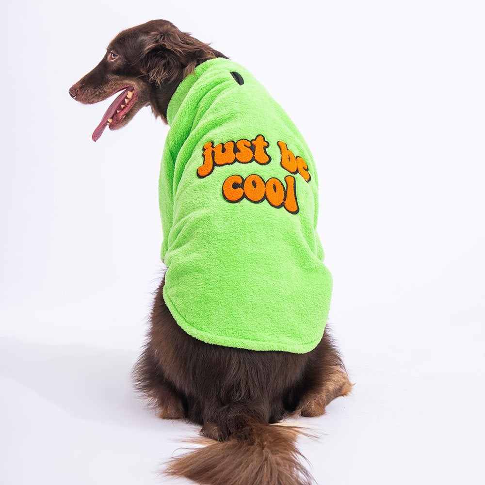 Green Just Be Cool Large Breed Sweatshirt
