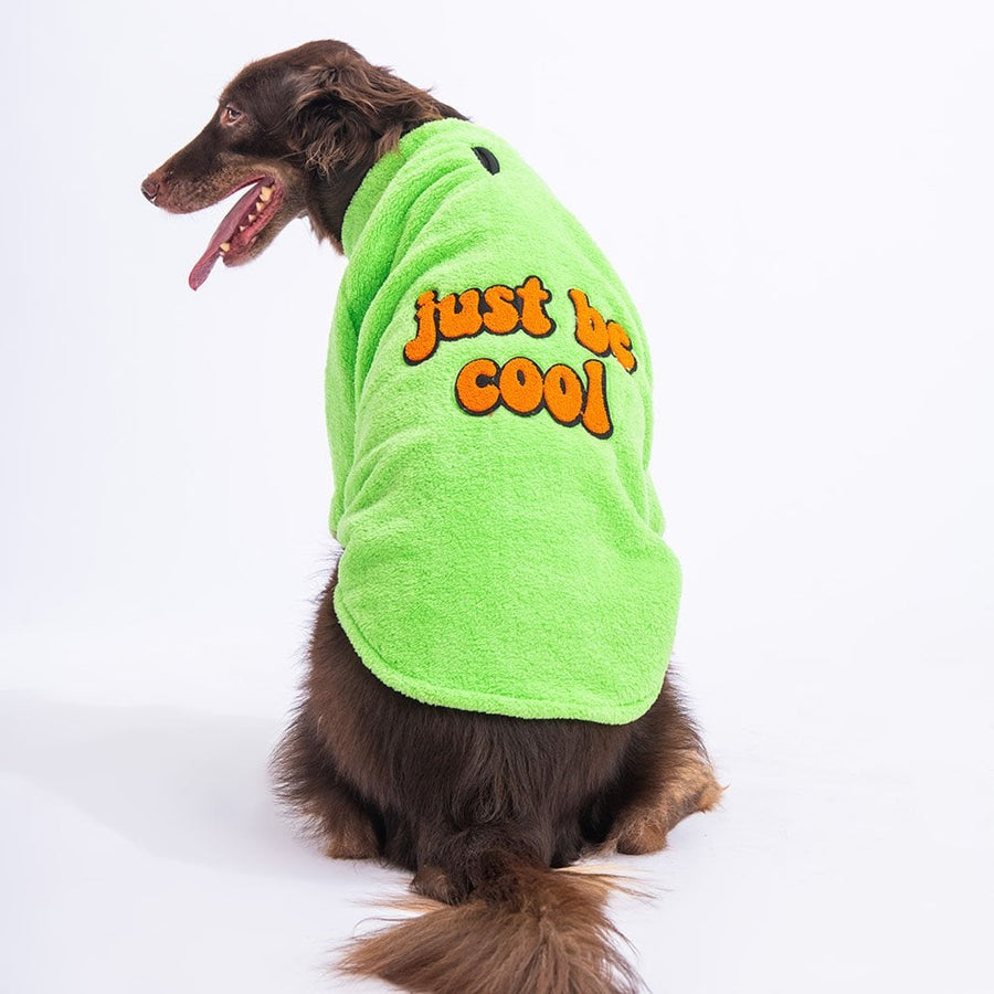Green Just Be Cool Large Breed Sweatshirt