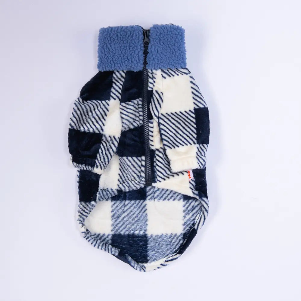 -Lacivert Chicago Checks Jacket
