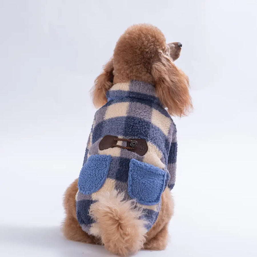 - Royal Blue Chicago Checks Jacket