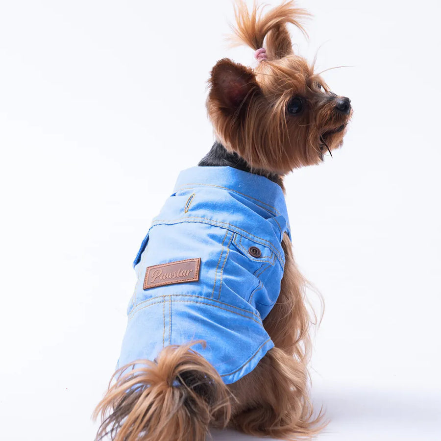 Light Blue Denim Look Shirt