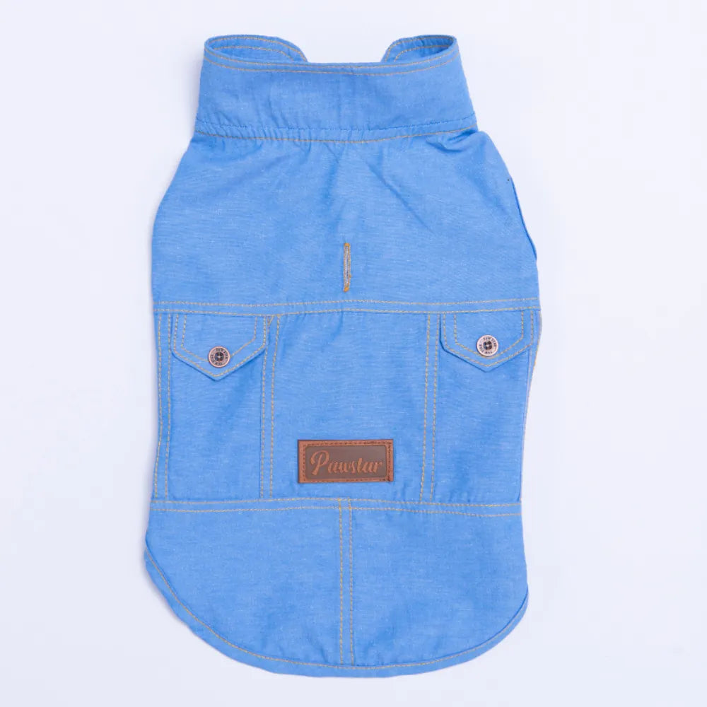 Light Blue Denim Look Shirt