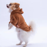 Brown Lucca Teddy Hoodie Small & Medium Breed