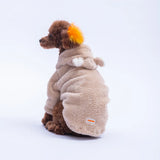 Beige Lucca Teddy Hoodie Small & Medium Breed