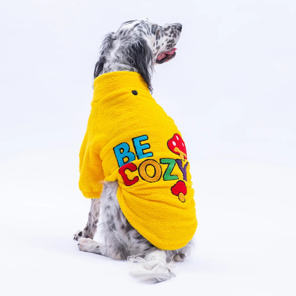 Yellow Porto Cozy Large Breed Sweatshirt
