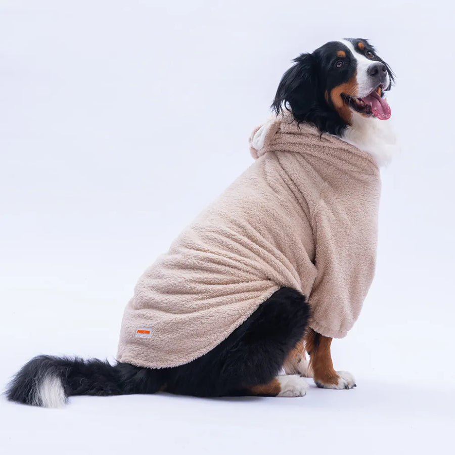 Beige Lucca Teddy Large Breed Hoodie