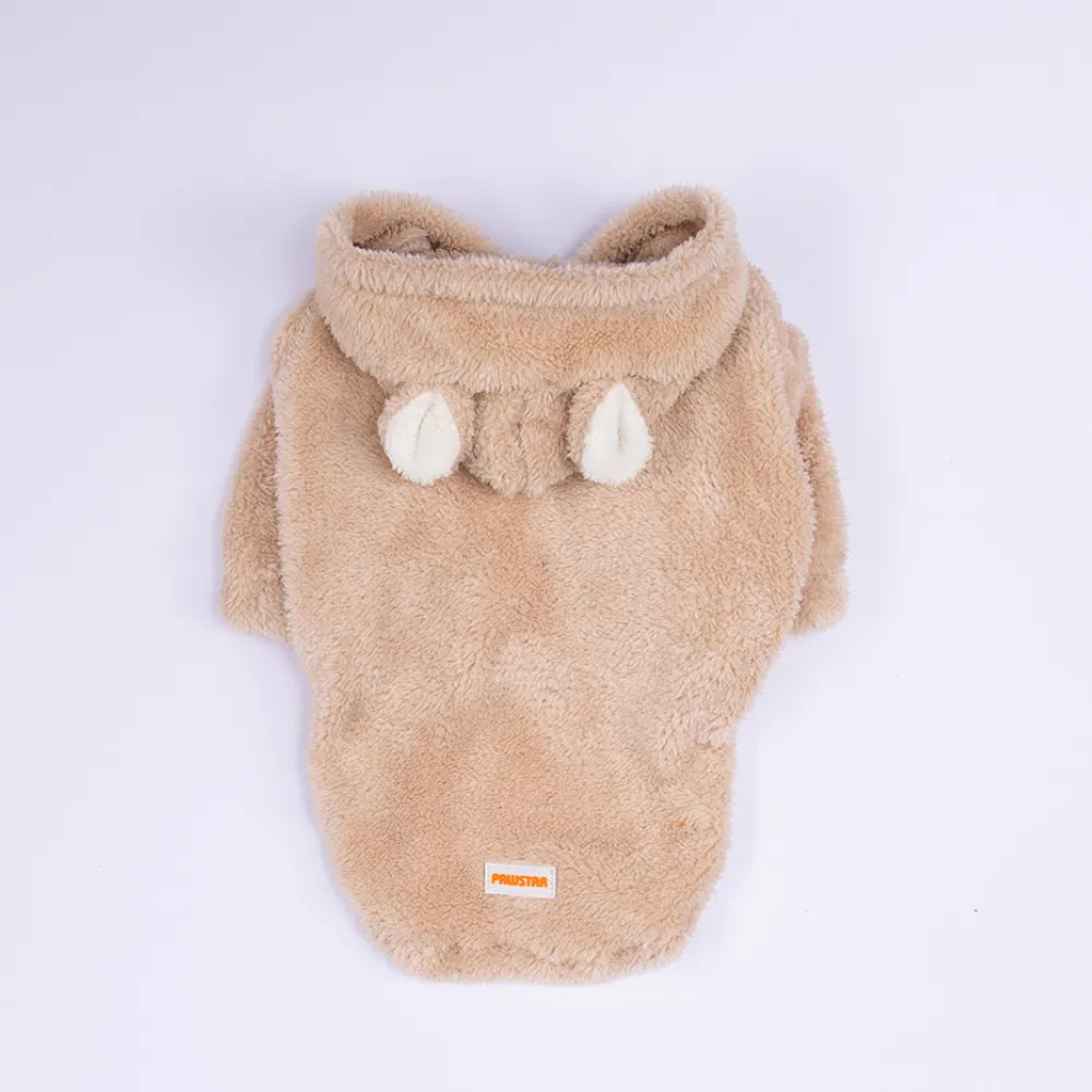 Beige Lucca Teddy Large Breed Hoodie