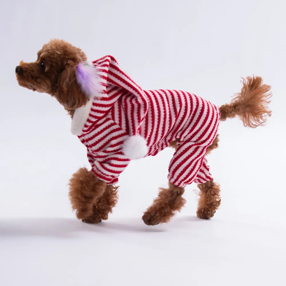 - Elf Stripe Hooded Jumpsuit