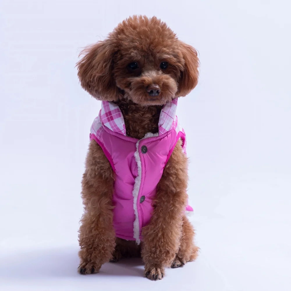Pink Plaid Vest Small & Medium Breed
