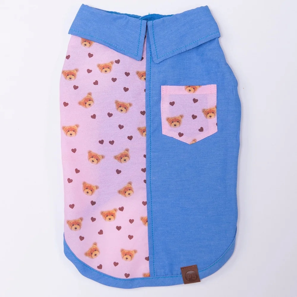 Cozie Bear Patterned Denim Shirt