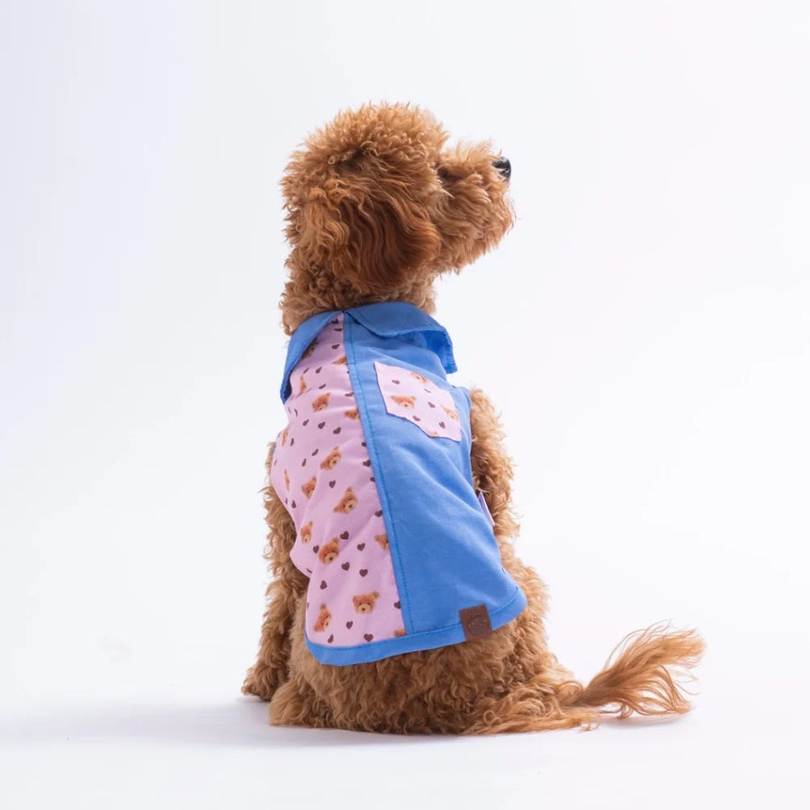 Cozie Bear Patterned Denim Shirt