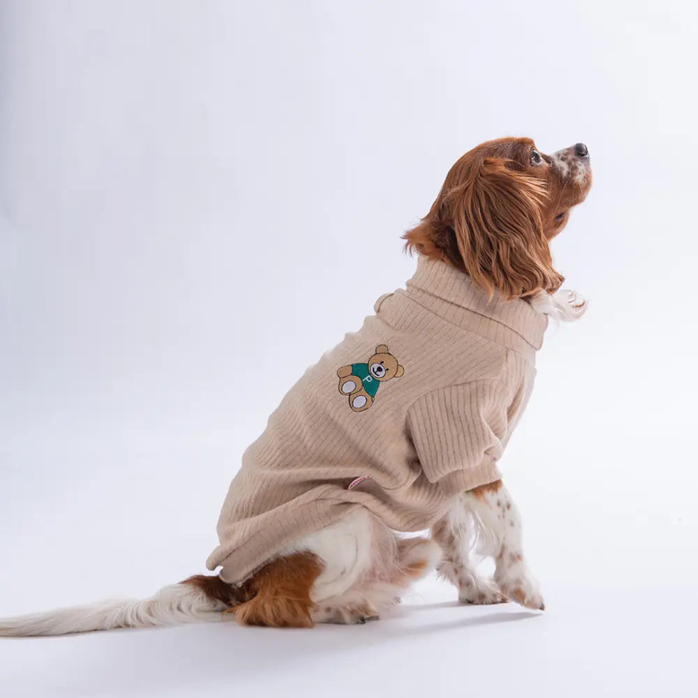 -Bej Teddy Wood Sweatshirt