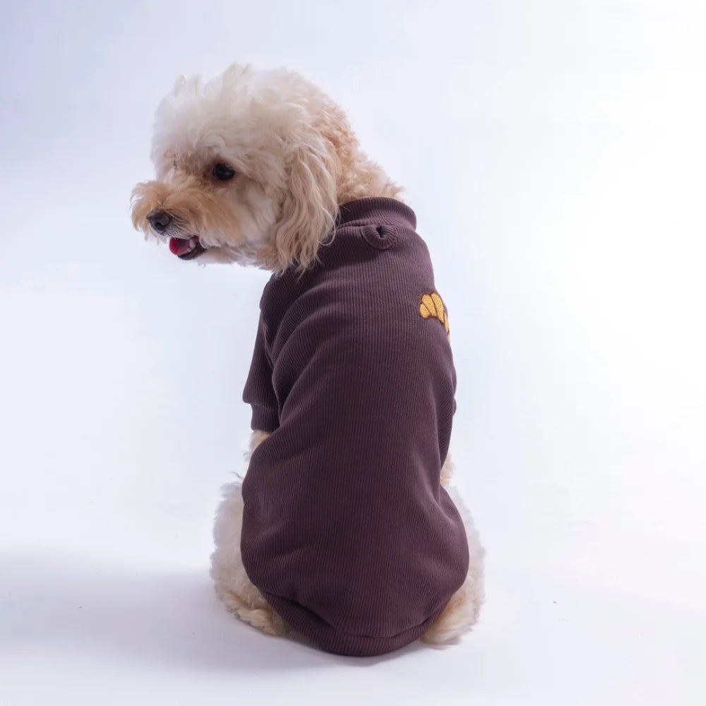 Brown Croissant Vienna Rib Sweatshirt