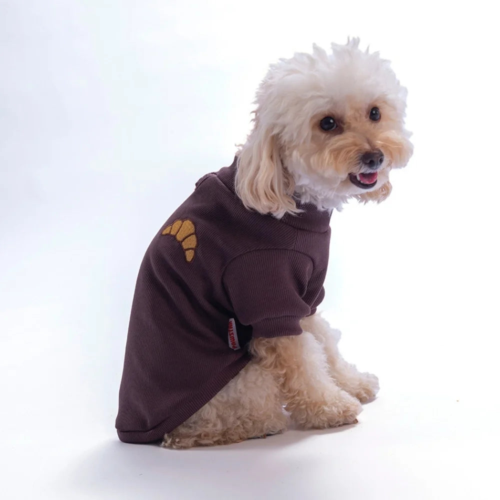 Brown Croissant Vienna Rib Sweatshirt