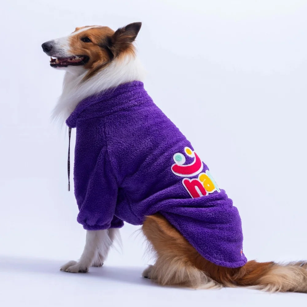 Purple Lisbon Happy Large Breed Sweatshirt