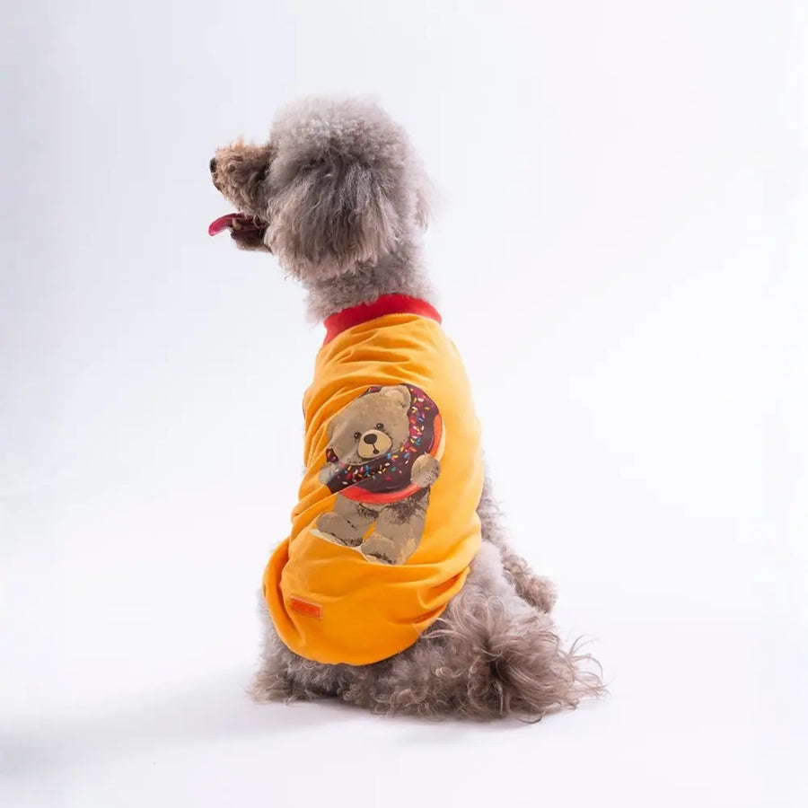 Orange Donut Teddy Tee