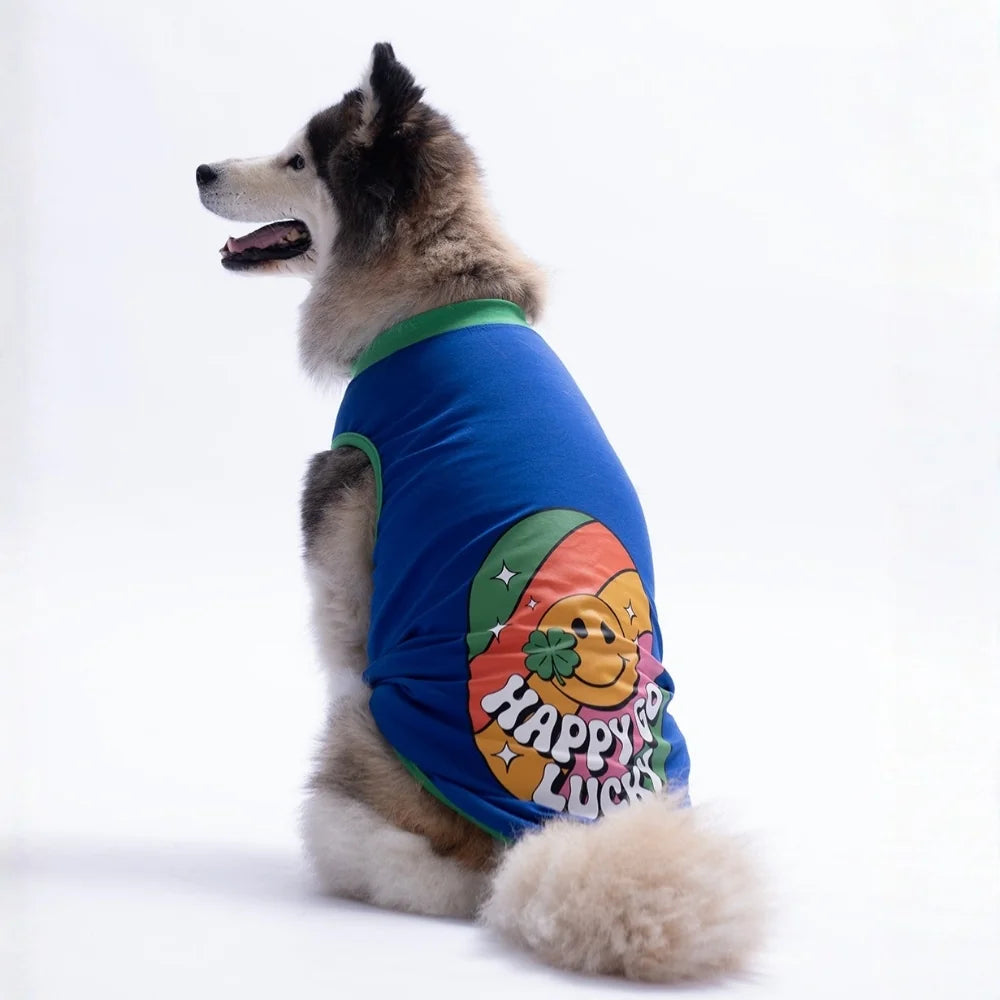 Blue Happy Go Large Tee