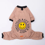 Brown Smile Pajama Jumpsuit