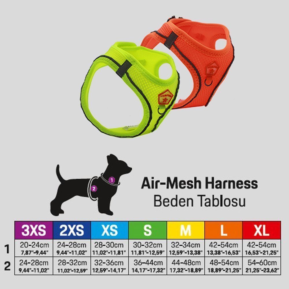 Red- Red Airmesh Dog Harness
