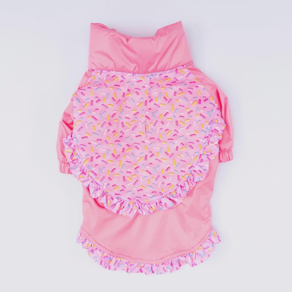 Pink Hooded Raincoat