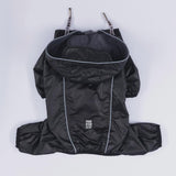 Black Hooded Raincoat