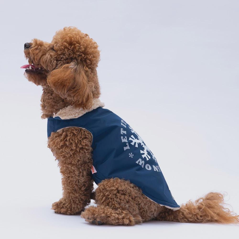 Navy Blue Dog Vest: Yukon Model, Warm Pet Jacket for Small to Large Dogs