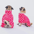Fuchsia Polka Dot Dog Raincoat: Waterproof Puppy Poncho with Hood