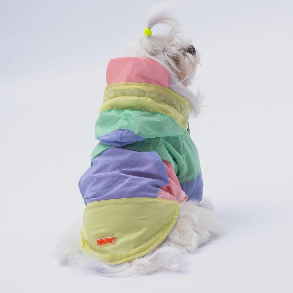 Pastel Kauai Dog Raincoat: Waterproof Lightweight Puppy Jacket