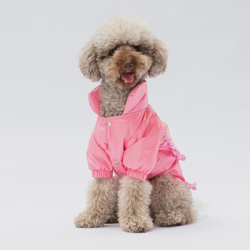 Pink Hooded Raincoat