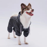 Black Hooded Raincoat
