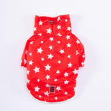 Red Stars Hooded Raincoat
