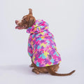 Rosea Camouflage Pattern Large Breed Dog Jumpsuit Raincoat Waterproof Pet Outfit for Outdoor Walking and All Weather Protection