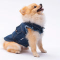 Denim Dog Vest Fashionable Denim Model Pet Jacket - Stylish Lightweight Daily Wear Puppy Clothing